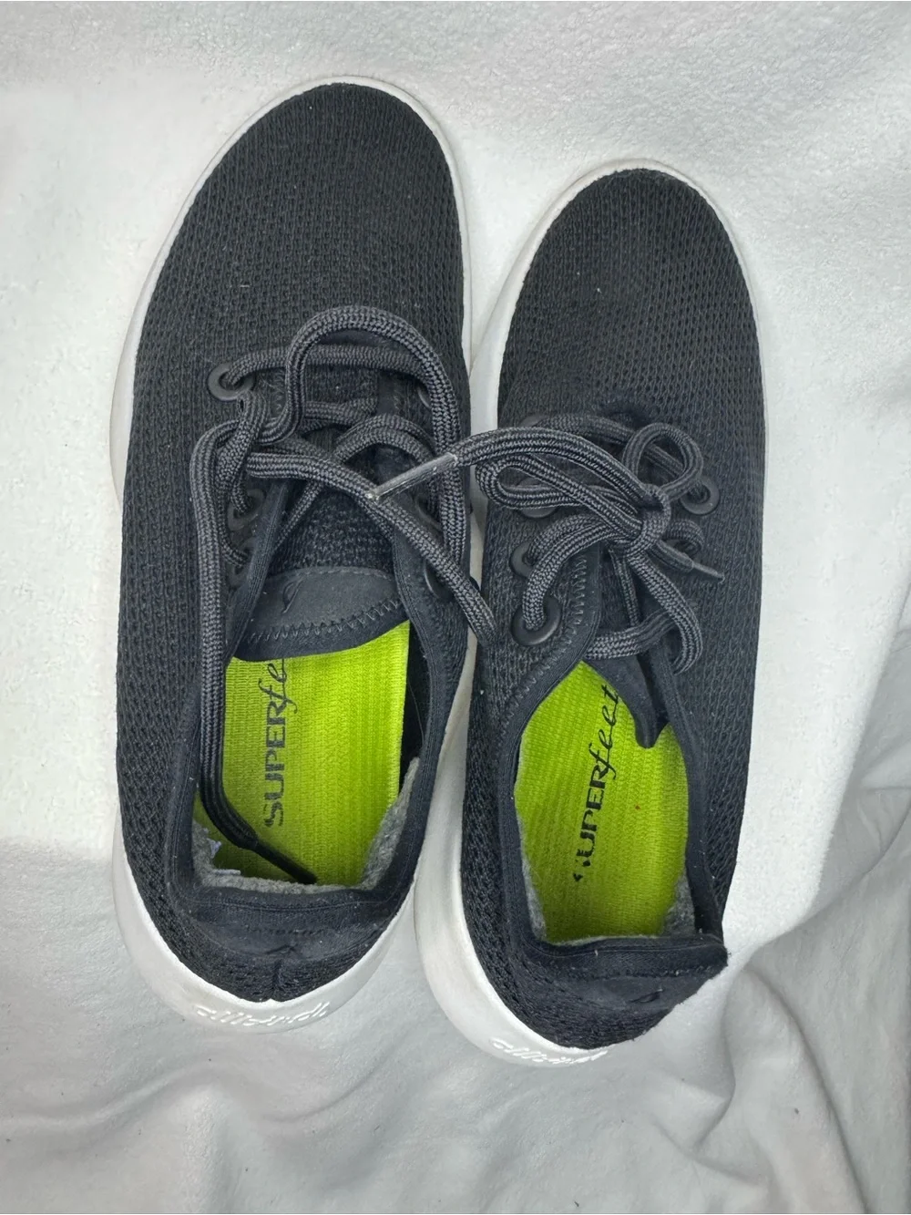 Allbirds Tree Runners Womens 8 Black White Lightweight Mesh Sneakers Shoes